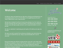 Tablet Screenshot of godscreaturespetsitting.com